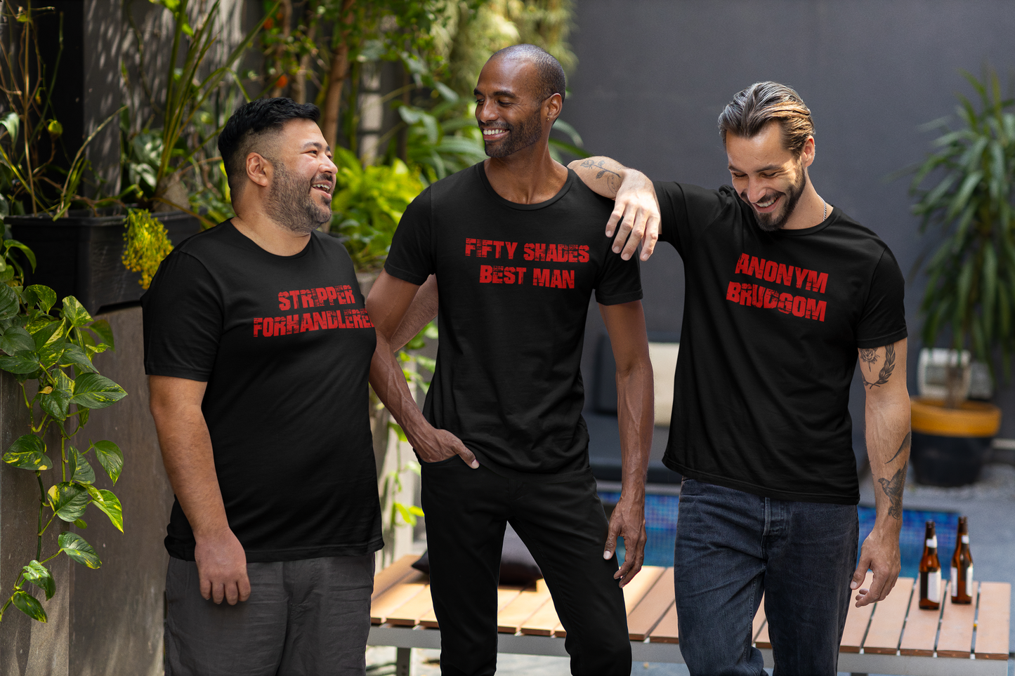 Din Polterabend Tekst -Sort T-shirt